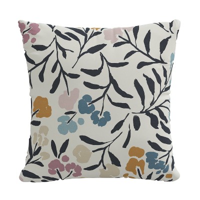 18"x18" Polyester Clementine Square Throw Pillow Dusty - Skyline Furniture