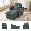 GDFStudio Eugene Modern Storage Chenille Upholstered Chaise Lounge and Cellphone Mount - 3 of 4