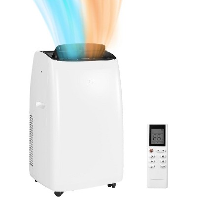 14K BTU Inverter Portable AC/Heater - Dual Hose 4-in-1 for 750SqFt, 42dB Quiet, Window Kit Included