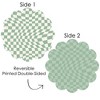 Big Dot of Happiness Sage Green Checkered Party - Round Table Decorations - Paper Chargers - Place Setting For 12 - 3 of 4