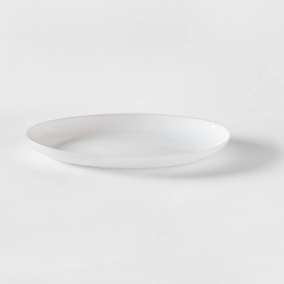 Glass Serving Platter 13  x 9.8  White - Made By Design™