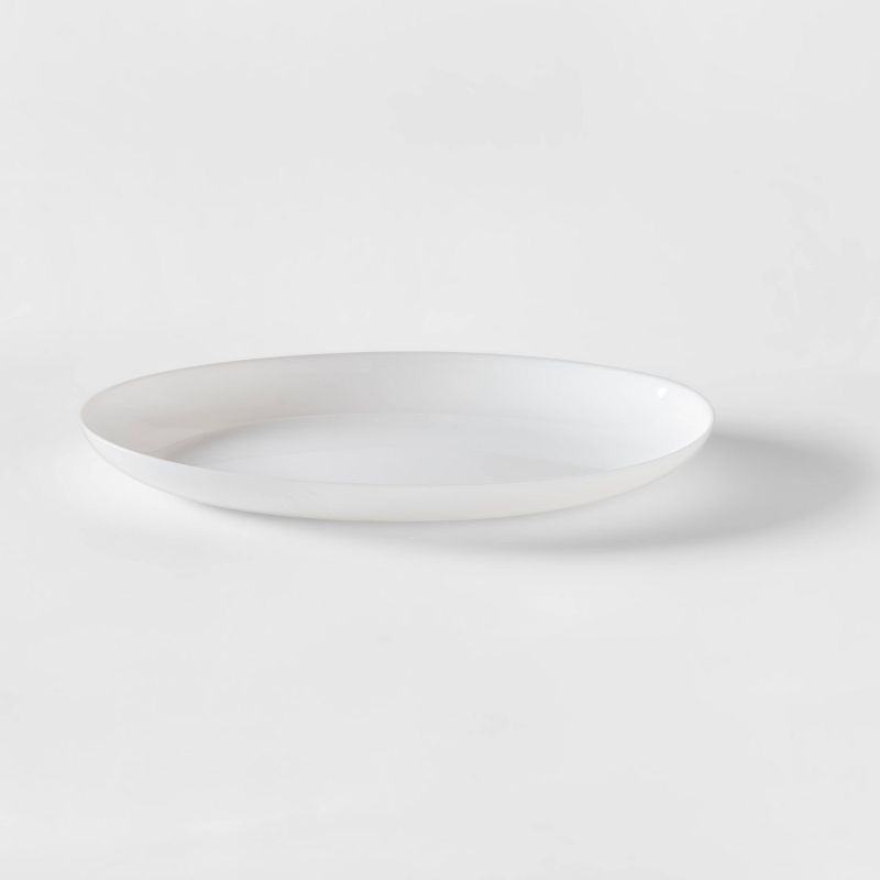 Glass Serving Platter 13&#34; x 9.8&#34; White - Threshold&#8482;, 1 of 10