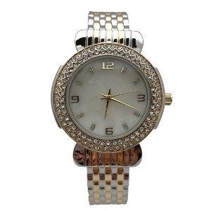 Olivia Pratt Round Face Rhinestone Bezel Bangle Women Watch - 1 of 3