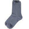 Memoi Women's Essential Roll Cuff Bamboo Blend Crew Socks - 3 of 4