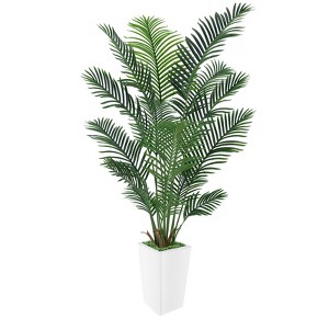 Artificial Tree in Pot with Realistic Leaves & Natural Wood Trunk 5FT/6FT/7FT/8FT - 1 of 4
