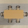 SpassWay 30" H Modern Double Pedestal Table Versatile for Dining Conference and Gaming (Black/Walnut/Natural) - 3 of 4