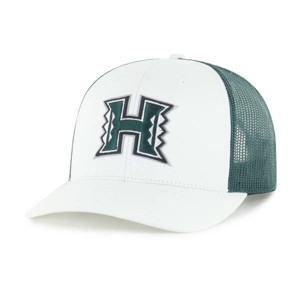 NCAA Hawaii Rainbow Warriors Cotton Twill with Hard Mesh Baseball Hat: Adjustable Snapback, Team Logo Design - 1 of 2