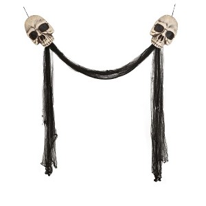 HalloweenCostumes.com  Large Skull Archway, Black/Yellow - 1 of 4