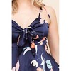 Women's Floral Baby Doll Tie Top - Honey Punch - 3 of 4
