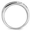 Black Bow Jewelry Men's 1/2 Cttw Black Diamond Band in Rhodium Plated Sterling Silver - 2 of 4