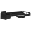 vidaXL Patio Sofa Set of 8 Black rattan + cream white cushion - 3 of 4
