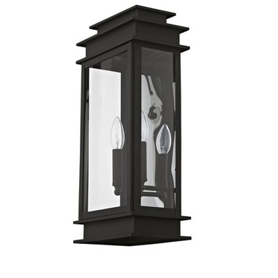 Princeton Black Brass 2-Light Outdoor Wall Lantern