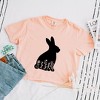 Simply Sage Market Women's Bunny With Flowers Short Sleeve Relaxed Fit Cropped Tee - 3 of 4