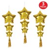 Beistle Star Balloons w/Tassels, 3' 9", (6/Pkg) Gold - 4 of 4