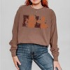 Simply Sage Market Women's Fall Season Stars Long Sleeve Garment Dyed Tee - 2 of 4