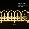 LuxenHome 8-Piece Light Show Arched Fence Design Outdoor Decoration White - 2 of 4