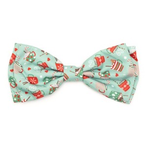 The Worthy Dog Holiday Lattes Bow Tie - Adjustable Pet Collar Accessory - 1 of 3