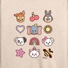 Women's - Disney Classics - Character Group With Icons Lightweight French Terry Wide Neck Long Sleeve Shirt - 2 of 4