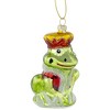 Northlight Prince Frog Glass Christmas Hanging Ornament - 3.5" - Lime Green and Red - 3 of 4