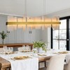 CityFurn 46.8" Modern LED Rectangle Chandelier with Alabaster Shades - 2 of 4
