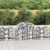 vidaXL Gabion Basket 3 Pcs Outdoor Garden Arched Barrier 78.7x19.7x31.5 Galvanized Iron - 2 of 4