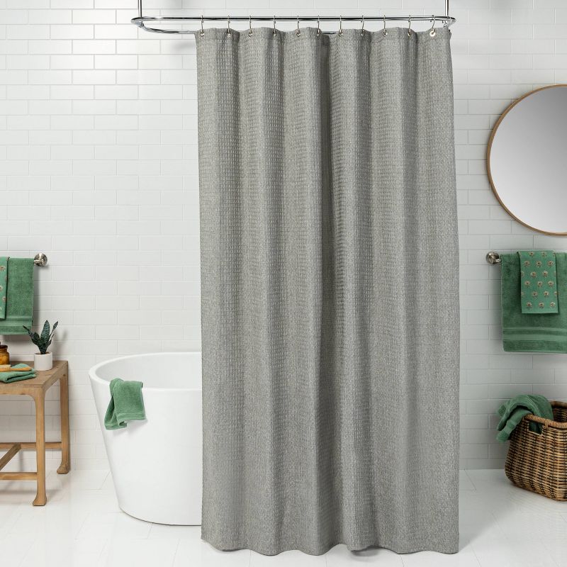 Waffle Weave Shower Curtain - Threshold™, 2 of 5