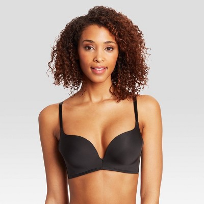 Maidenform Self Expressions Women's Wireless Plunge Push-Up Bra SE1189 -  Black 34A