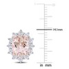 EVERLY JEWELRY |Rose Plated Sterling Silver 4.85 CT TGW Cubic Zirconia & Simulated Morganite Stud Earrings - 2 of 4