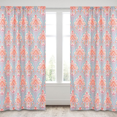 Marielle Bohemian Lined Curtain Panel With Rod Pocket - 2pk - Levtex Home :  Target