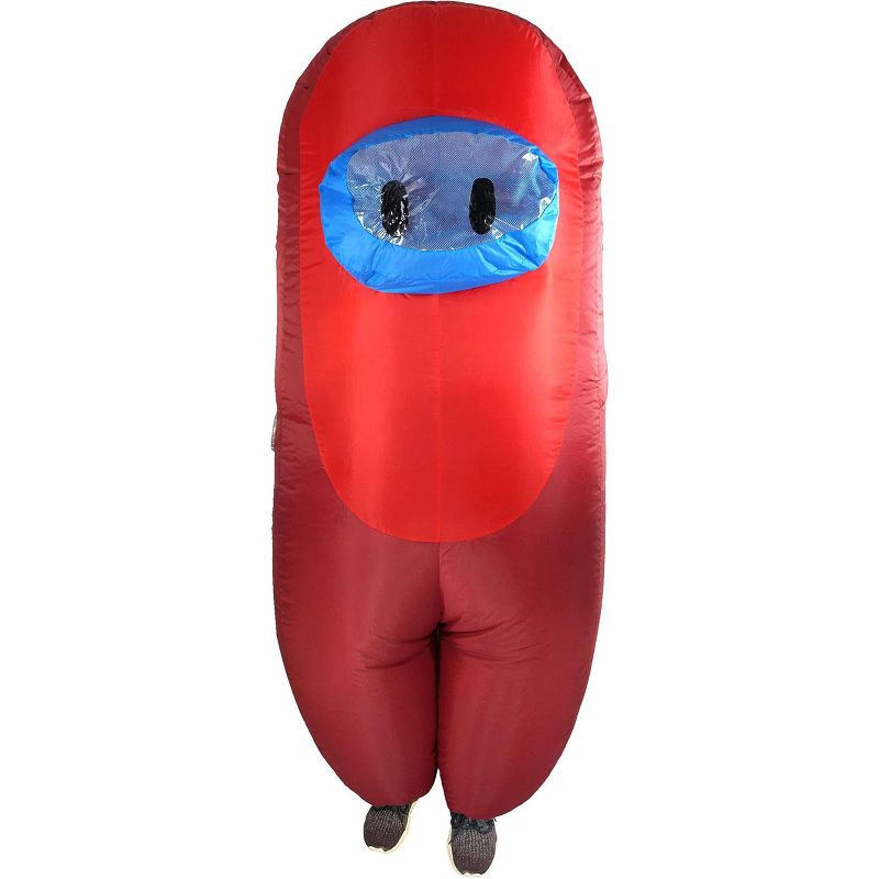 Amongst Us Imposter Sus Crewmate Inflatable Adult Costume Red | Standard, 1 of 2