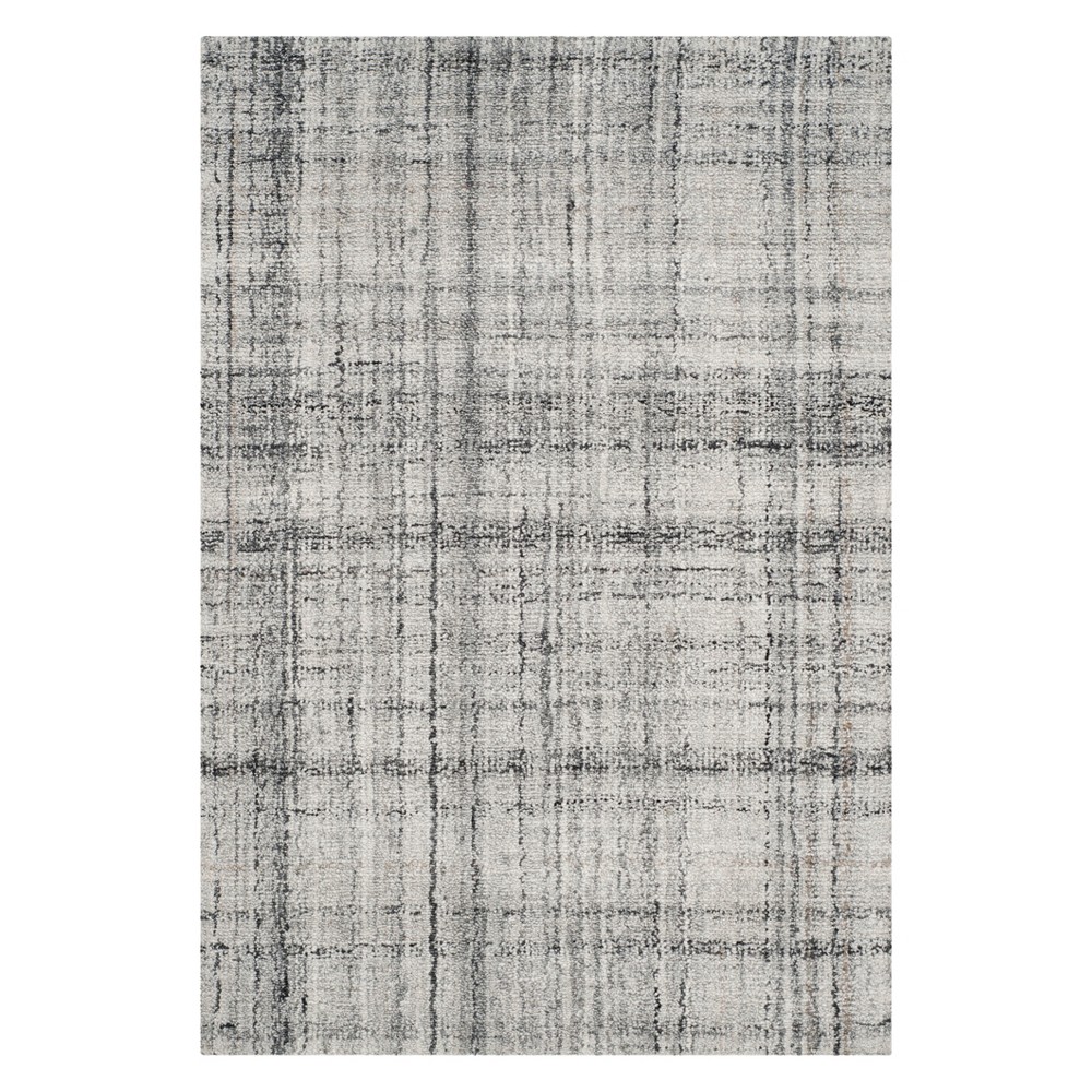 3'x5' Crosshatch Accent Rug Gray/Black - Safavieh