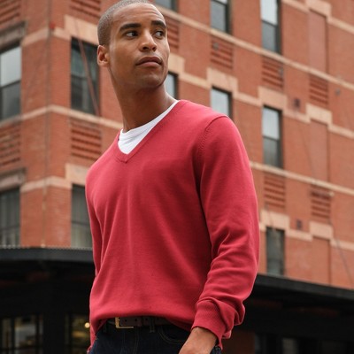 Lands' End Men's Big Fine Gauge Supima Cotton Vneck Sweater 4x Big