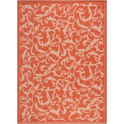 Courtyard Cy2653 Power Loomed Indoor/outdoor Area Rug - Terracotta ...