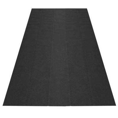 AutoFloorGuard AFG8020 20 Foot x 7.3 Foot Golf Cart Large Size Garage Carpet Containment Mat with Stay-Put Corners and Anti-Slip Backing, Black