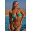 Moda Minx Lost in Paradise 'Sea Green' Chilling in Cuba Piped Tie Side Crystal Bikini Bottoms - 4 of 4