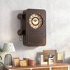 Vintage Telephone Clock & Hidden Safe. 16x12" Battery Metal Quartz Wall Clock for Farmhouse, Living Room Decor - 4 of 4