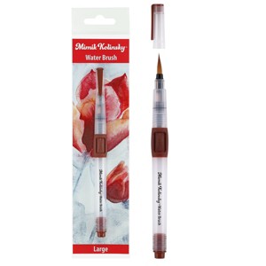 Mimik Kolinsky Synthetic Water Brush, Large Round 5 mm - Handmade in Germany, Watercolor Brushes with Highly Absorbent Bristles, See-Through Water - 1 of 4