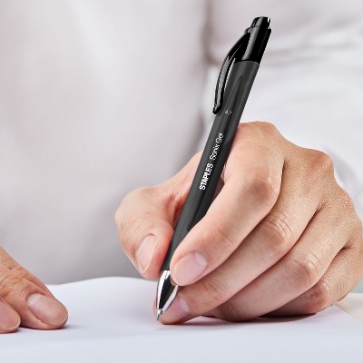 Staples Sonix Retractable Gelink Pens Medium Point Black Dozen (13561