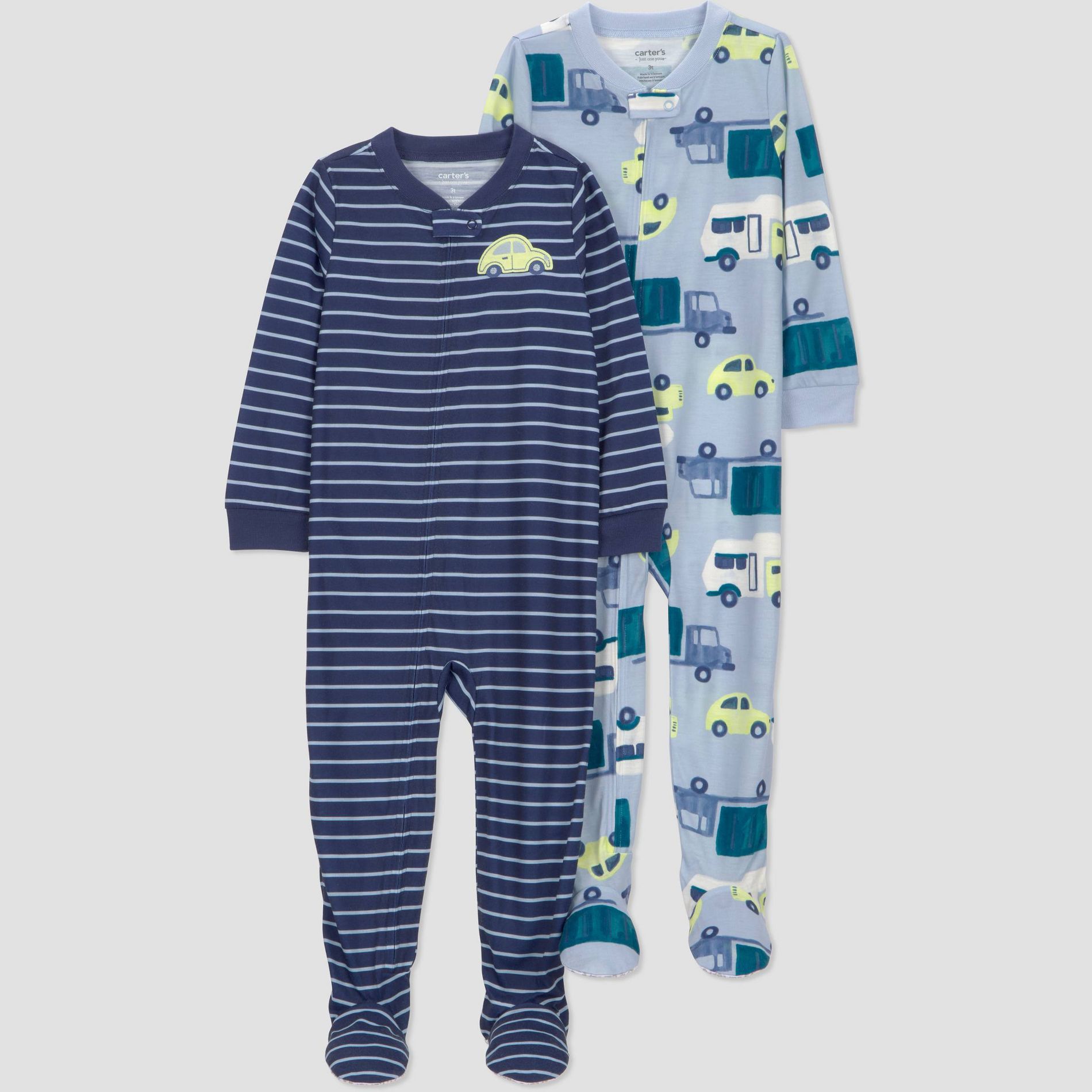 Carter's Just One You® Toddler Boys' 2pk Cars and Trucks Pajama Set - Blue