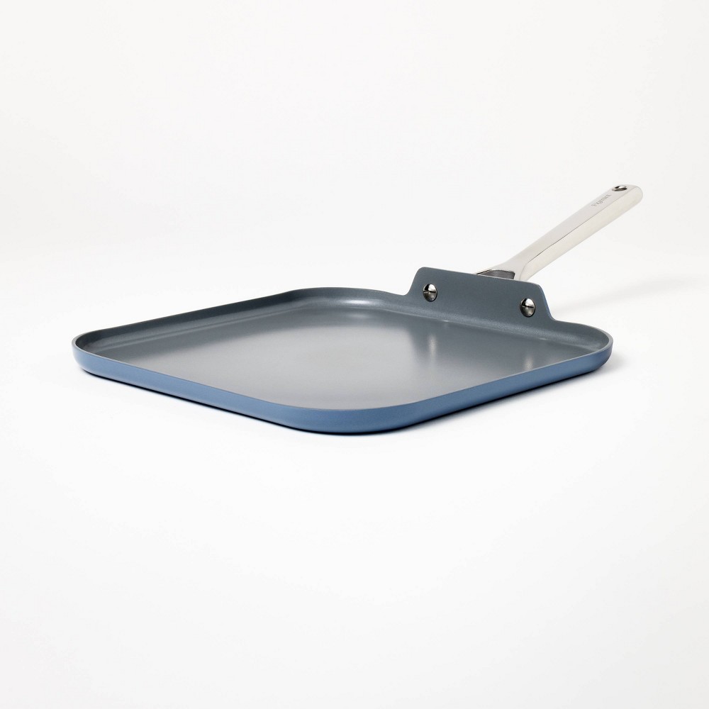 Nonstick Ceramic Single Burner Griddle Pan Blue - Figmintâ„¢