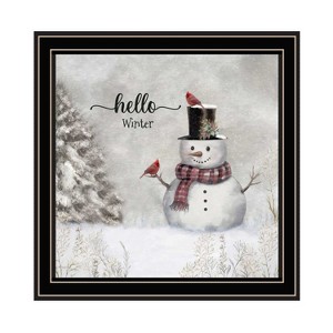 Gulches 2-Piece Vignette Winter - Peace On Earth Black Framed Wall Art by Robin-Lee Viera, Ready-to-Hang for Living Room, Holiday Decor - 1 of 4