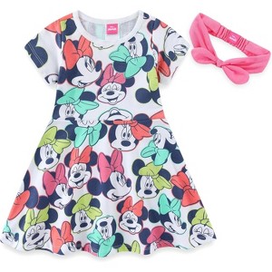 Disney Minnie Mouse Girls Skater Dress with Headband for Toddler and Big Kids - Size 2T - 1 of 4