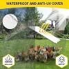Metal Chicken Coop with Spire Roof, Outdoor Walk-In Chicken Run with Waterproof UV Cover, Heavy Duty Hen House for Backyard, Farm, 9.8' x 6.5' x 6.5' - 4 of 4