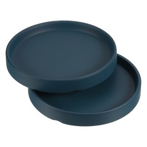 Unique Bargains Indoor Ceramic Round Plant Pot Saucers Tray 2 Pcs - 1 of 4