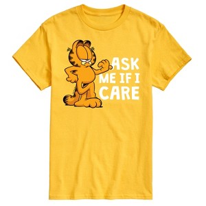 Men's - Garfield - Ask Me If I Care Short Sleeve Graphic T-Shirt - 1 of 4