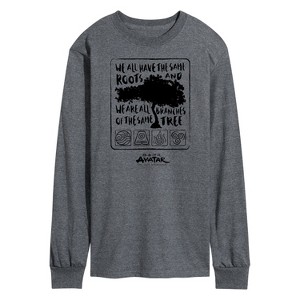 Men's - Avatar: The Last Airbender - Same Roots Long Sleeve Graphic T-Shirt - 1 of 4