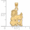 Black Bow Jewelry 14k Yellow Gold Plated Sterling Silver Phi Mu Greek Life Small Pendant - 2 of 3