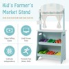 Infans Kid's Farmers Market Stand Wooden Grocery Store Set w/ Cutting Veggies & Fruits - 4 of 4