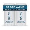 Native Twin Pack Deodorant - Sea Salt & Cedar - 4.6oz/2ct - 2 of 4