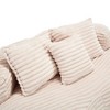 NicBex Fluffy Corduroy Bean Bag Loveseat with 3 Pillows,High Resilience Foam Filled Recliner Sofa Beanbag for Adults,Cozy Lazy Chair for 3 - 4 of 4